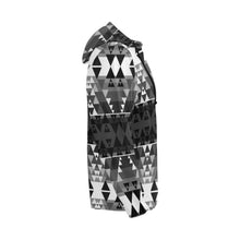 Load image into Gallery viewer, Writing on Stone Black and White All Over Print Full Zip Hoodie for Men (Model H14) All Over Print Full Zip Hoodie for Men (H14) e-joyer 
