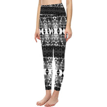 Load image into Gallery viewer, Writing on Stone Black and White All Over Print High-Waisted Leggings (Model L36) High-Waisted Leggings (L36) e-joyer 
