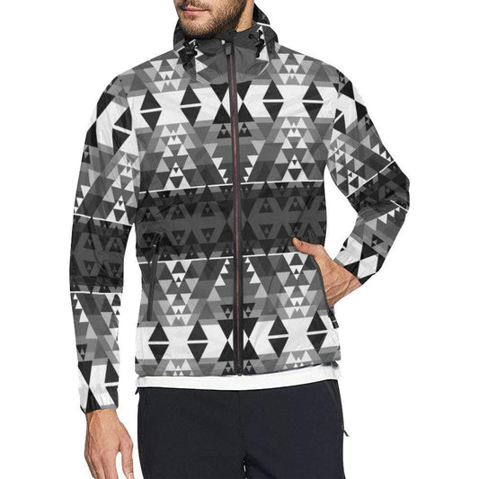 Writing on Stone Black and White All Over Print Windbreaker for Unisex (Model H23) All Over Print Windbreaker for Men (H23) e-joyer 