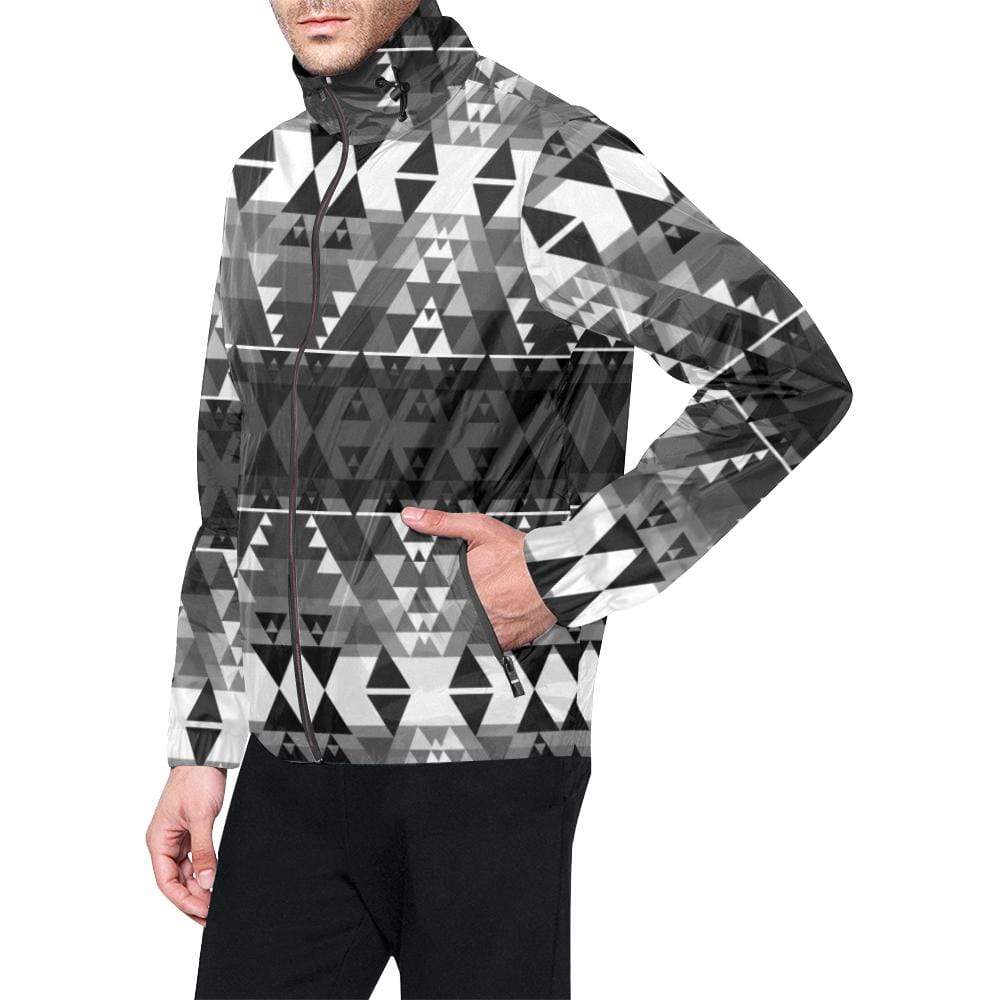 Writing on Stone Black and White All Over Print Windbreaker for Unisex (Model H23) All Over Print Windbreaker for Men (H23) e-joyer 