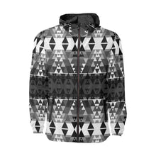 Load image into Gallery viewer, Writing on Stone Black and White All Over Print Windbreaker for Unisex (Model H23) All Over Print Windbreaker for Men (H23) e-joyer 
