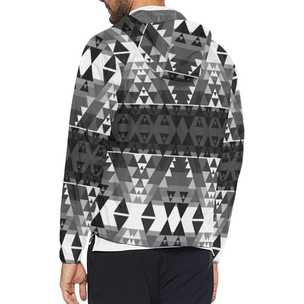 Writing on Stone Black and White All Over Print Windbreaker for Unisex (Model H23) All Over Print Windbreaker for Men (H23) e-joyer 