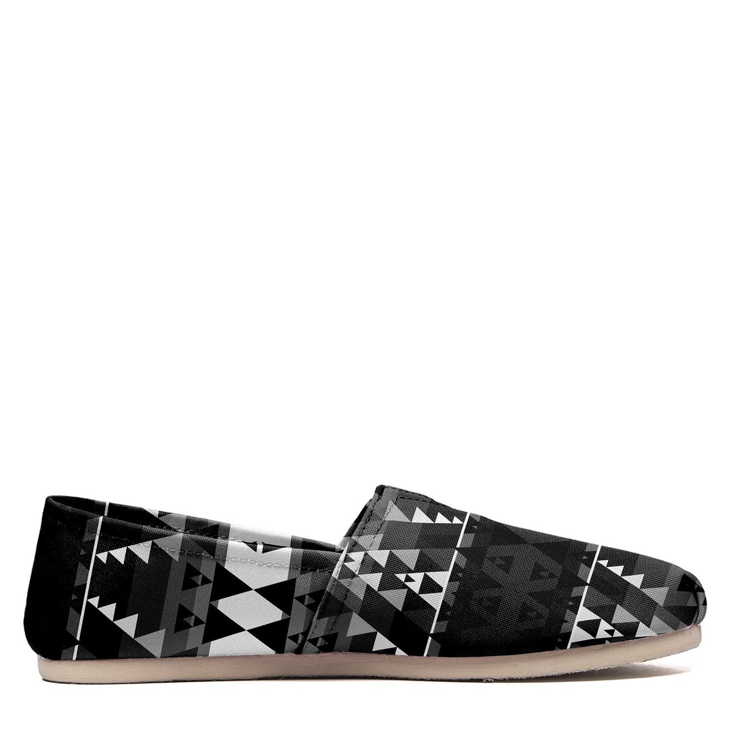 Writing on Stone Black and White Casual Unisex Slip On Shoe Herman 