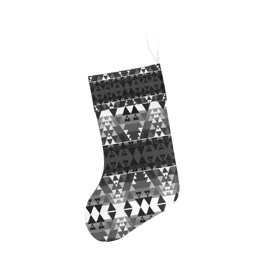 Writing on Stone Black and White Christmas Stocking Christmas Stocking e-joyer 