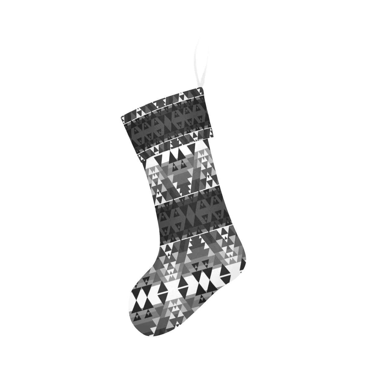 Writing on Stone Black and White Christmas Stocking Christmas Stocking e-joyer 