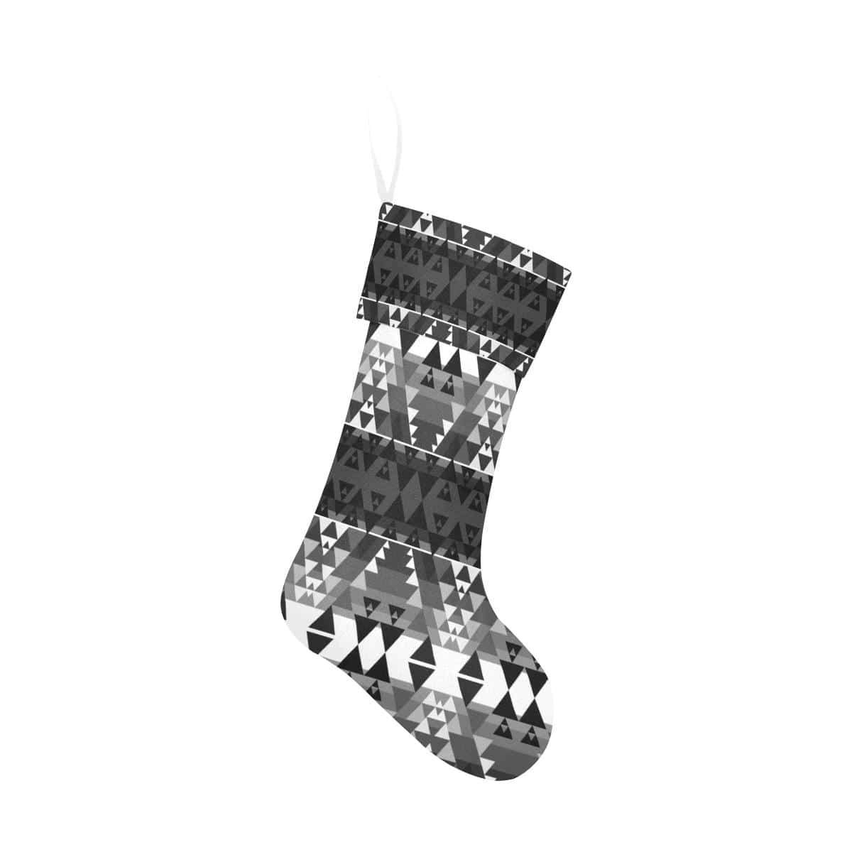 Writing on Stone Black and White Christmas Stocking Christmas Stocking e-joyer 