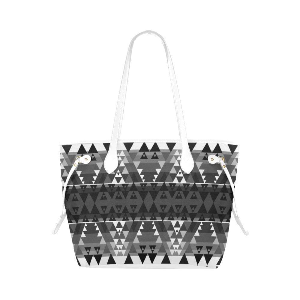 Writing on Stone Black and White Clover Canvas Tote Bag (Model 1661) Clover Canvas Tote Bag (1661) e-joyer 