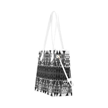 Load image into Gallery viewer, Writing on Stone Black and White Clover Canvas Tote Bag (Model 1661) Clover Canvas Tote Bag (1661) e-joyer 
