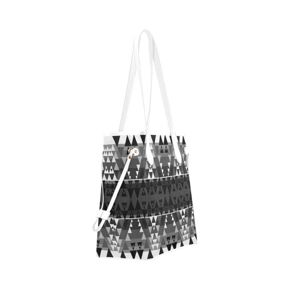 Writing on Stone Black and White Clover Canvas Tote Bag (Model 1661) Clover Canvas Tote Bag (1661) e-joyer 