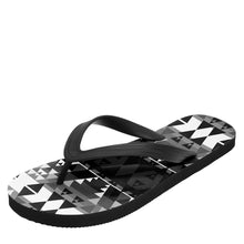 Load image into Gallery viewer, Writing on Stone Black and White Flip Flops 49 Dzine 
