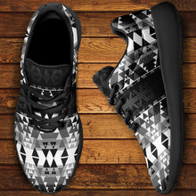 Load image into Gallery viewer, Writing on Stone Black and White Ikkaayi Sport Sneakers 49 Dzine 
