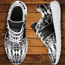 Load image into Gallery viewer, Writing on Stone Black and White Ikkaayi Sport Sneakers 49 Dzine 
