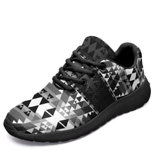 Load image into Gallery viewer, Writing on Stone Black and White Ikkaayi Sport Sneakers 49 Dzine US Women 4.5 / US Youth 3.5 / EUR 35 Black Sole 
