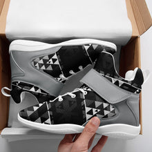 Load image into Gallery viewer, Writing on Stone Black and White Ipottaa Basketball / Sport High Top Shoes 49 Dzine 
