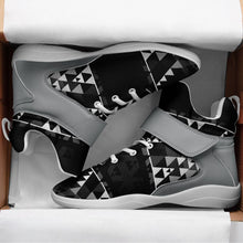 Load image into Gallery viewer, Writing on Stone Black and White Ipottaa Basketball / Sport High Top Shoes 49 Dzine 
