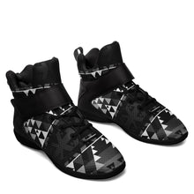 Load image into Gallery viewer, Writing on Stone Black and White Ipottaa Basketball / Sport High Top Shoes 49 Dzine 
