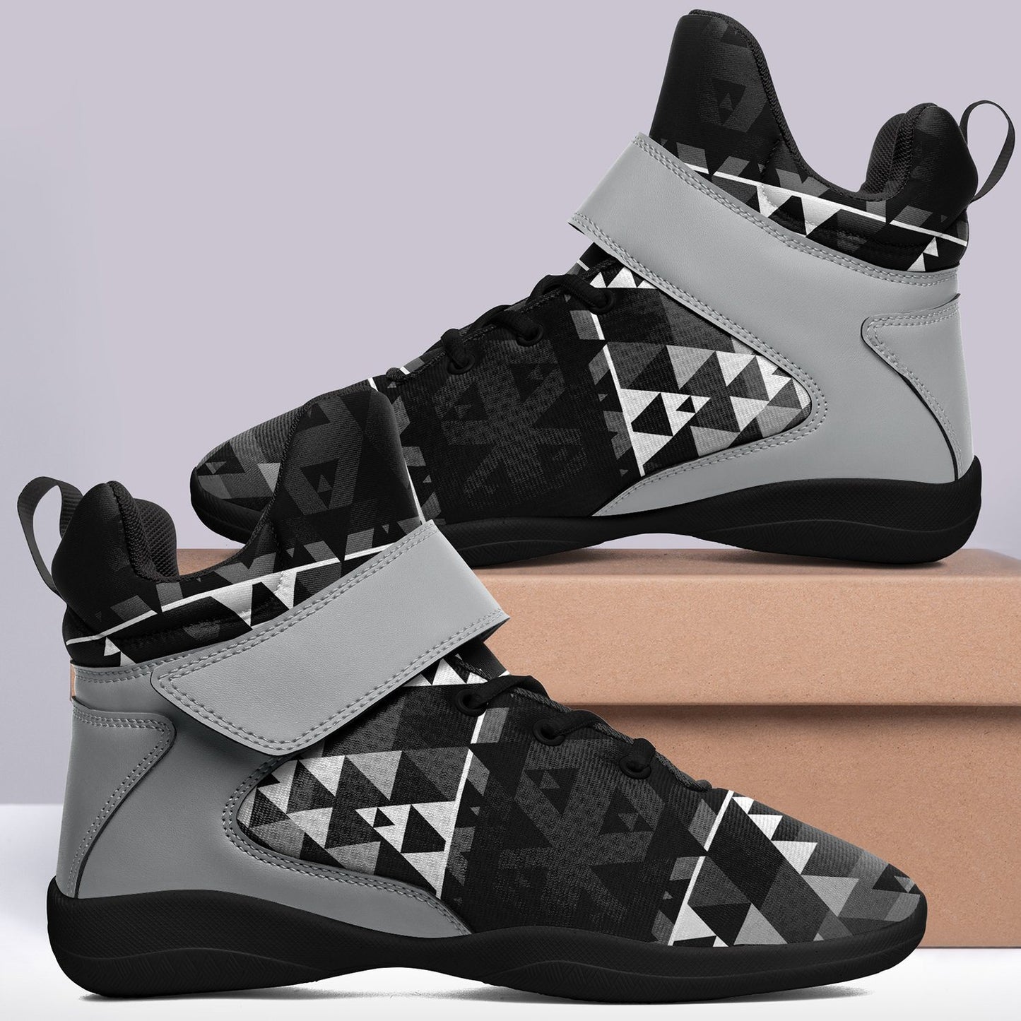 Writing on Stone Black and White Ipottaa Basketball / Sport High Top Shoes 49 Dzine 