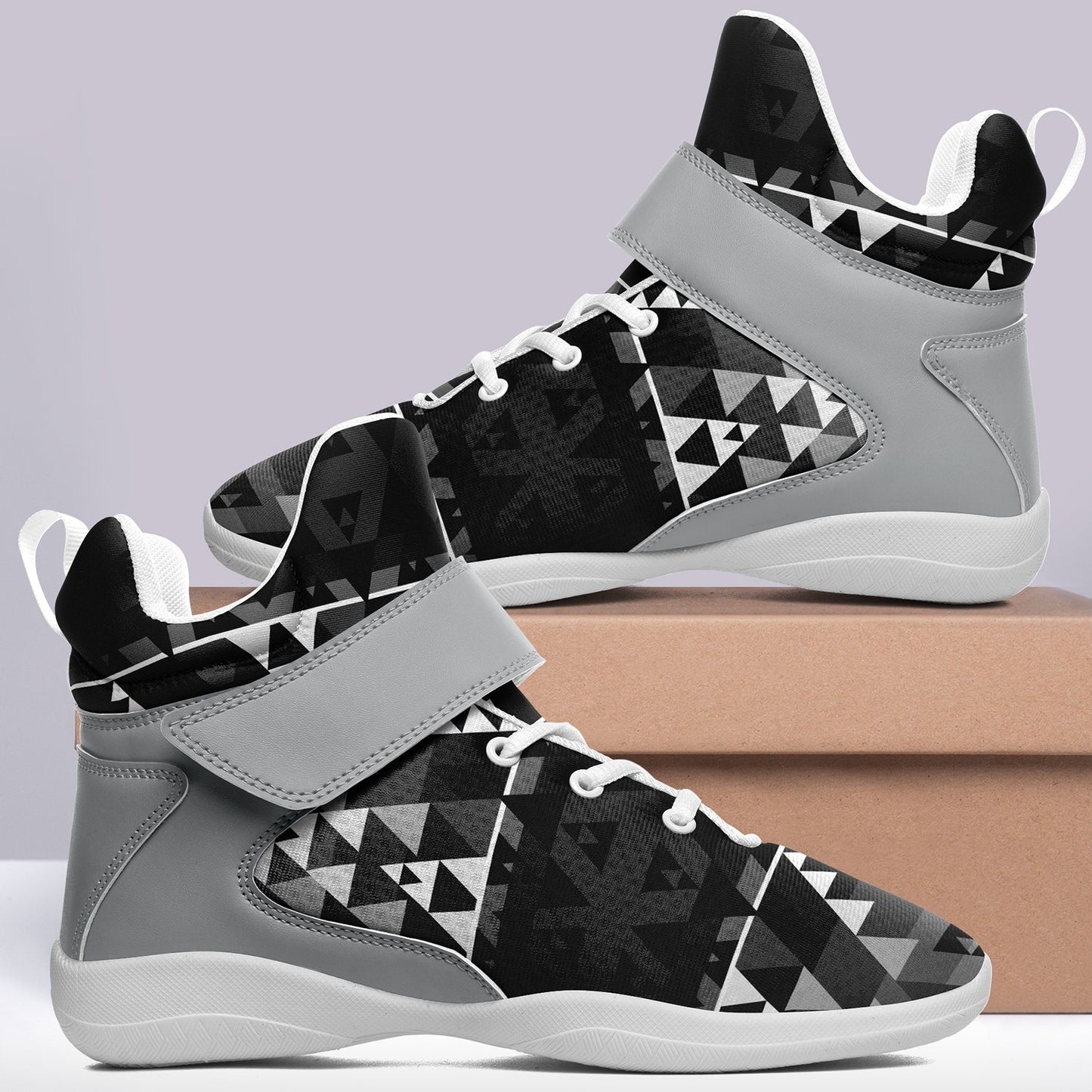 Writing on Stone Black and White Ipottaa Basketball / Sport High Top Shoes 49 Dzine 