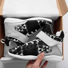 Load image into Gallery viewer, Writing on Stone Black and White Ipottaa Basketball / Sport High Top Shoes 49 Dzine 
