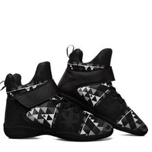 Load image into Gallery viewer, Writing on Stone Black and White Ipottaa Basketball / Sport High Top Shoes - Black Sole 49 Dzine 
