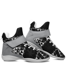 Load image into Gallery viewer, Writing on Stone Black and White Ipottaa Basketball / Sport High Top Shoes - White Sole 49 Dzine 
