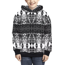 Load image into Gallery viewer, Writing on Stone Black and White Kids&#39; All Over Print Hoodie (Model H38) Kids&#39; AOP Hoodie (H38) e-joyer 
