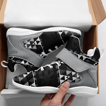 Load image into Gallery viewer, Writing on Stone Black and White Kid&#39;s Ipottaa Basketball / Sport High Top Shoes 49 Dzine 
