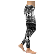 Load image into Gallery viewer, Writing on Stone Black and White Low Rise Leggings (Invisible Stitch) (Model L05) Low Rise Leggings (Invisible Stitch) (L05) e-joyer 
