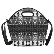 Load image into Gallery viewer, Writing on Stone Black and White Neoprene Lunch Bag/Large (Model 1669) Neoprene Lunch Bag/Large (1669) e-joyer 
