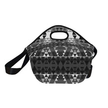 Load image into Gallery viewer, Writing on Stone Black and White Neoprene Lunch Bag/Large (Model 1669) Neoprene Lunch Bag/Large (1669) e-joyer 
