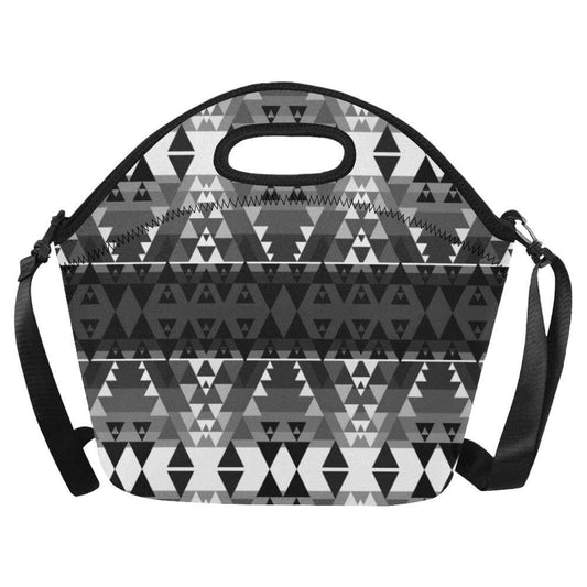 Writing on Stone Black and White Neoprene Lunch Bag/Large (Model 1669) Neoprene Lunch Bag/Large (1669) e-joyer 