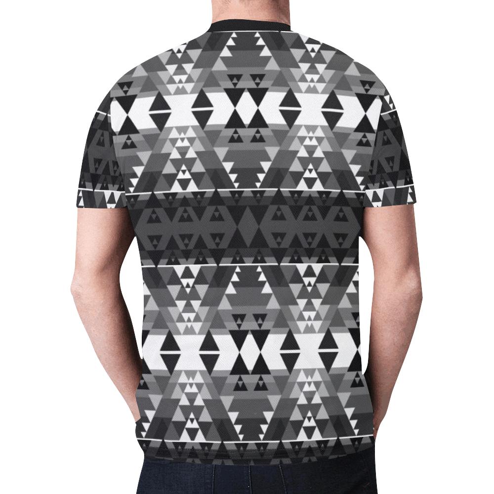 Writing on Stone Black and White New All Over Print T-shirt for Men (Model T45) New All Over Print T-shirt for Men (T45) e-joyer 