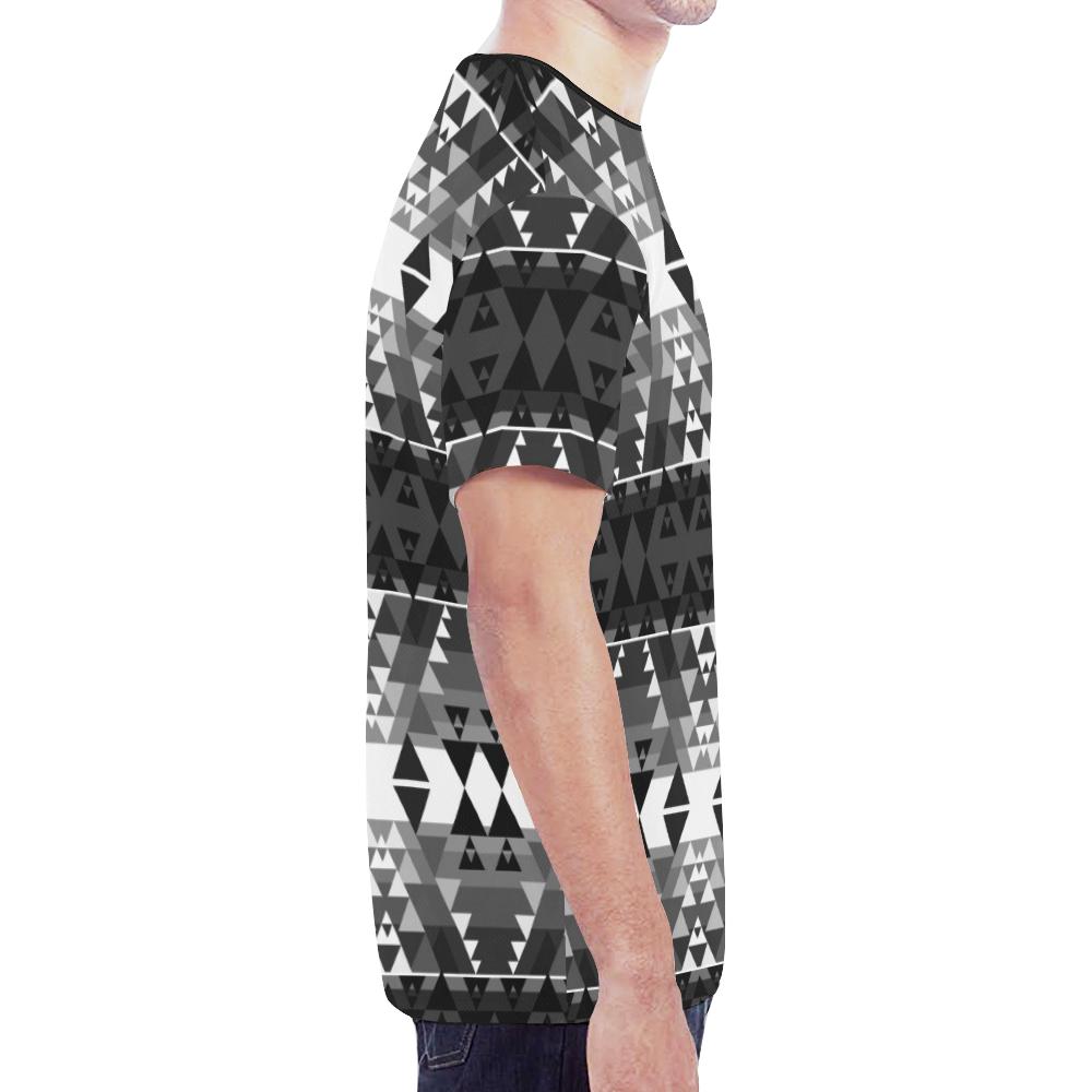 Writing on Stone Black and White New All Over Print T-shirt for Men (Model T45) New All Over Print T-shirt for Men (T45) e-joyer 