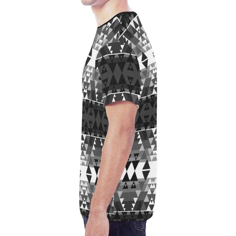 Writing on Stone Black and White New All Over Print T-shirt for Men (Model T45) New All Over Print T-shirt for Men (T45) e-joyer 