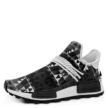 Load image into Gallery viewer, Writing on Stone Black and White Okaki Sneakers Shoes 49 Dzine 
