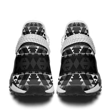 Load image into Gallery viewer, Writing on Stone Black and White Okaki Sneakers Shoes 49 Dzine 
