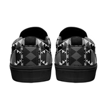 Load image into Gallery viewer, Writing on Stone Black and White Otoyimm Canvas Slip On Shoes 49 Dzine 
