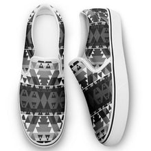 Load image into Gallery viewer, Writing on Stone Black and White Otoyimm Canvas Slip On Shoes 49 Dzine 
