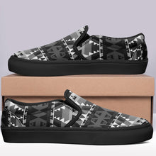 Load image into Gallery viewer, Writing on Stone Black and White Otoyimm Canvas Slip On Shoes 49 Dzine 
