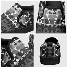 Load image into Gallery viewer, Writing on Stone Black and White Otoyimm Canvas Slip On Shoes 49 Dzine 
