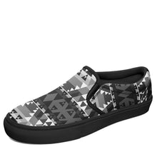 Load image into Gallery viewer, Writing on Stone Black and White Otoyimm Canvas Slip On Shoes 49 Dzine 
