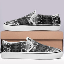 Load image into Gallery viewer, Writing on Stone Black and White Otoyimm Canvas Slip On Shoes 49 Dzine 
