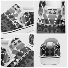 Load image into Gallery viewer, Writing on Stone Black and White Otoyimm Canvas Slip On Shoes 49 Dzine 
