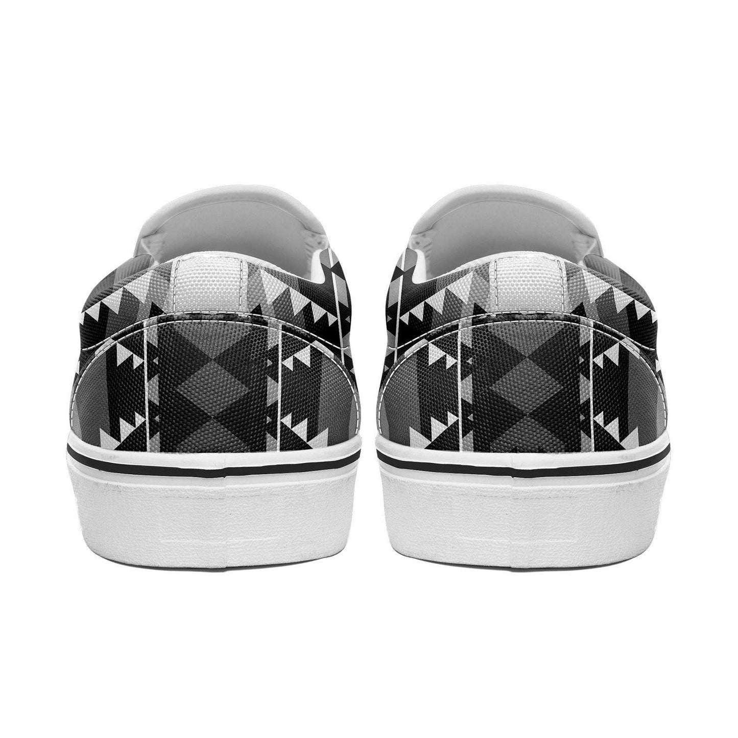 Writing on Stone Black and White Otoyimm Kid's Canvas Slip On Shoes 49 Dzine 