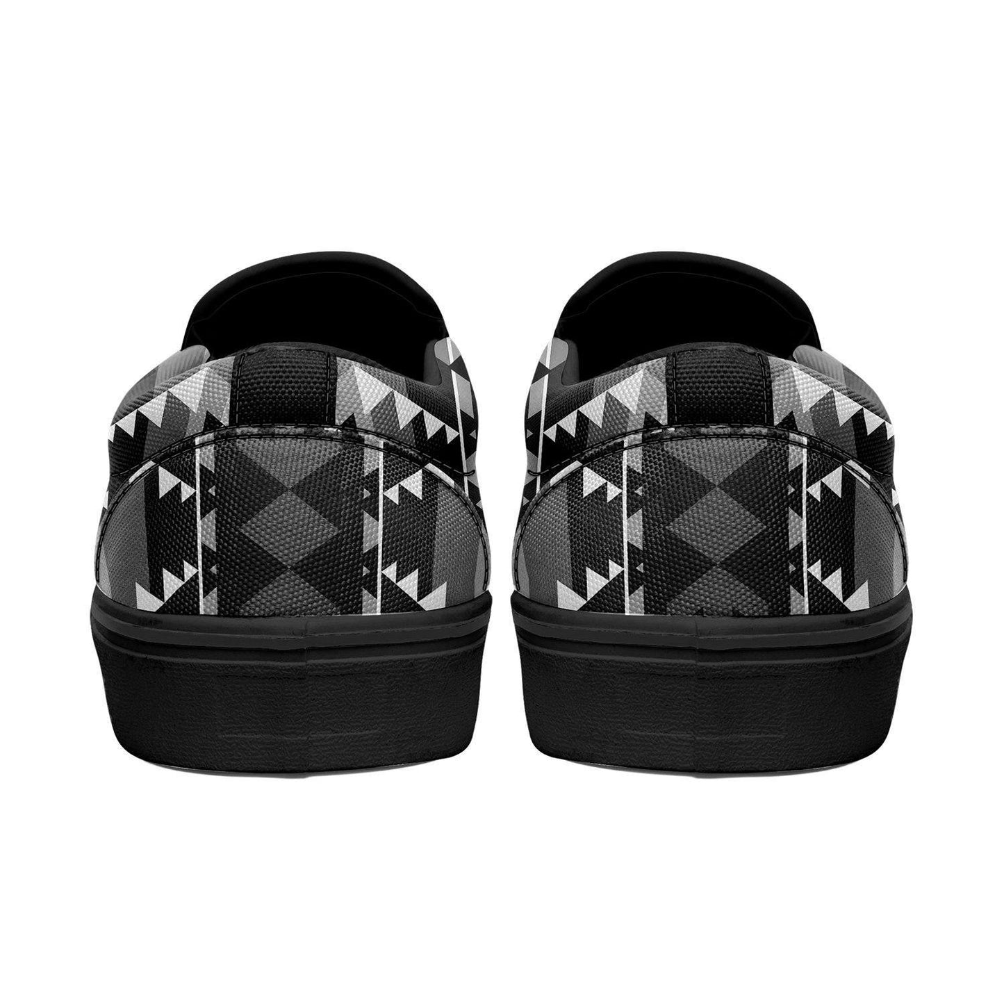 Writing on Stone Black and White Otoyimm Kid's Canvas Slip On Shoes 49 Dzine 