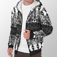 Load image into Gallery viewer, Writing on Stone Black and White Sherpa Hoodie 49 Dzine 
