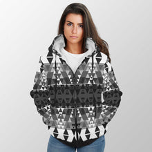 Load image into Gallery viewer, Writing on Stone Black and White Sherpa Hoodie 49 Dzine 
