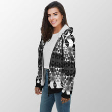 Load image into Gallery viewer, Writing on Stone Black and White Sherpa Hoodie 49 Dzine 
