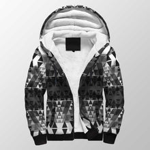 Load image into Gallery viewer, Writing on Stone Black and White Sherpa Hoodie 49 Dzine 
