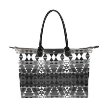 Load image into Gallery viewer, Writing on Stone Black and White Single-Shoulder Lady Handbag (Model 1714) bag e-joyer 
